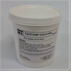 pote branco de cola para foil têxtil base de água