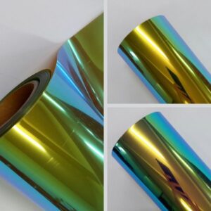 Arte com três imagens de filme de recorte camaleão